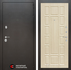 Входная металлическая дверь в квартиру с шумоизоляцией Лабиринт Silver (Сильвер) 12 - Беленый дуб