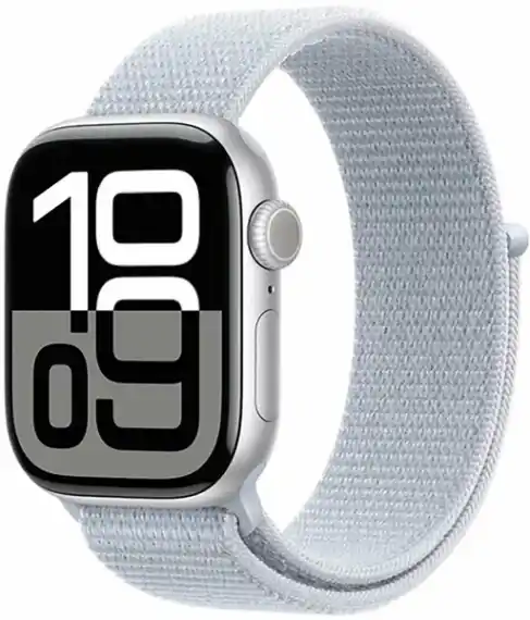 Apple Watch Series 10 42 мм Aluminium with Sport Loop silver blue (серебристо-голубой) MWWD3