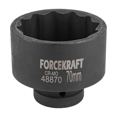 Головка ударная 1'', 70мм (12гр.) FORCEKRAFT FK-48870