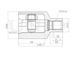 ШРУС внутренний UNIO CVJ-30129