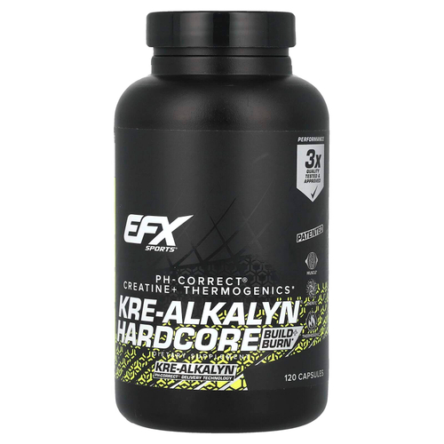 EFX Sports, Kre-Alkalyn Hardcore, 120 капсул