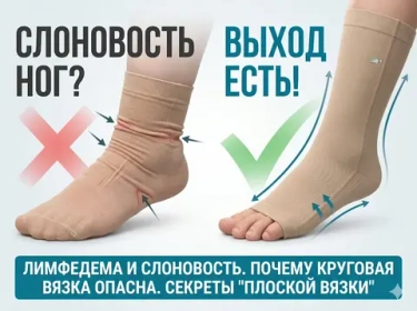 Лимфедема и слоновость ног: как выбрать компрессионный трикотаж плоской вязки для лечения лимфостаза
