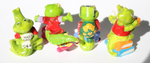 Крокодилы на каникулах и в школе City Crocos, серия Крокодильчиков из киндер-сюрприза Ferrero 1992 год 4 штуки