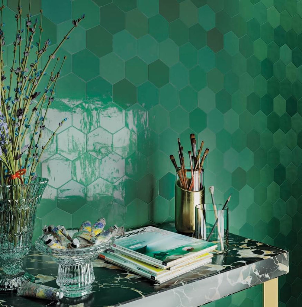 Wow Zellige Hexa Cobalt 10.8x12.4