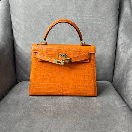 Сумка Hermes из кожи крокодила 25 см