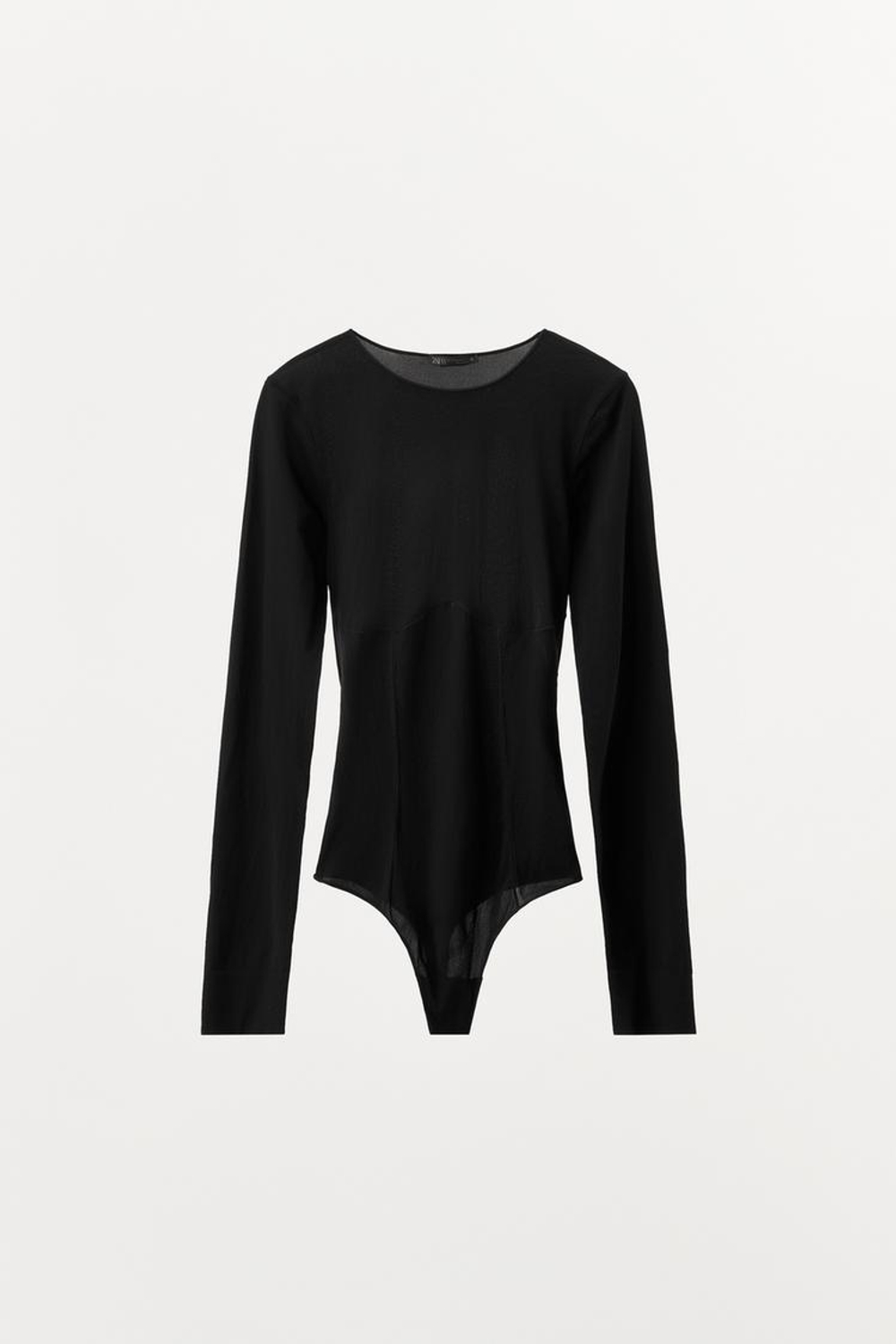 ZARA БОДИ ИЗ ПОЛИАМИДА, ЧЕРНЫЙ