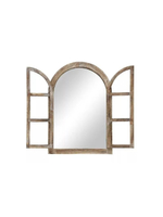 Зеркало на стену "Окно" 55,5x3x82 см в деревянной раме со створками