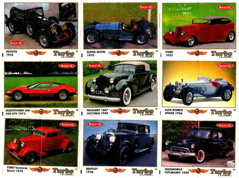 Вкладыши от жвачки Turbo Classic - Турбо Классик с надписью Classic. 56 штук без повторов. Серия 1 - 70