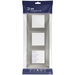 Рамка для розеток и выключателей ЭРА Elegance 14-5003-16 на 3 поста, титан