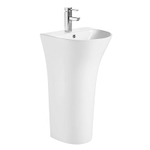 Раковина напольная AZARIO FRETTA ROUND 480x420x835 отдельностоящая, белый глянцевый (AZ-307)