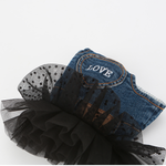 282 Сарафан джинсовый с фатином