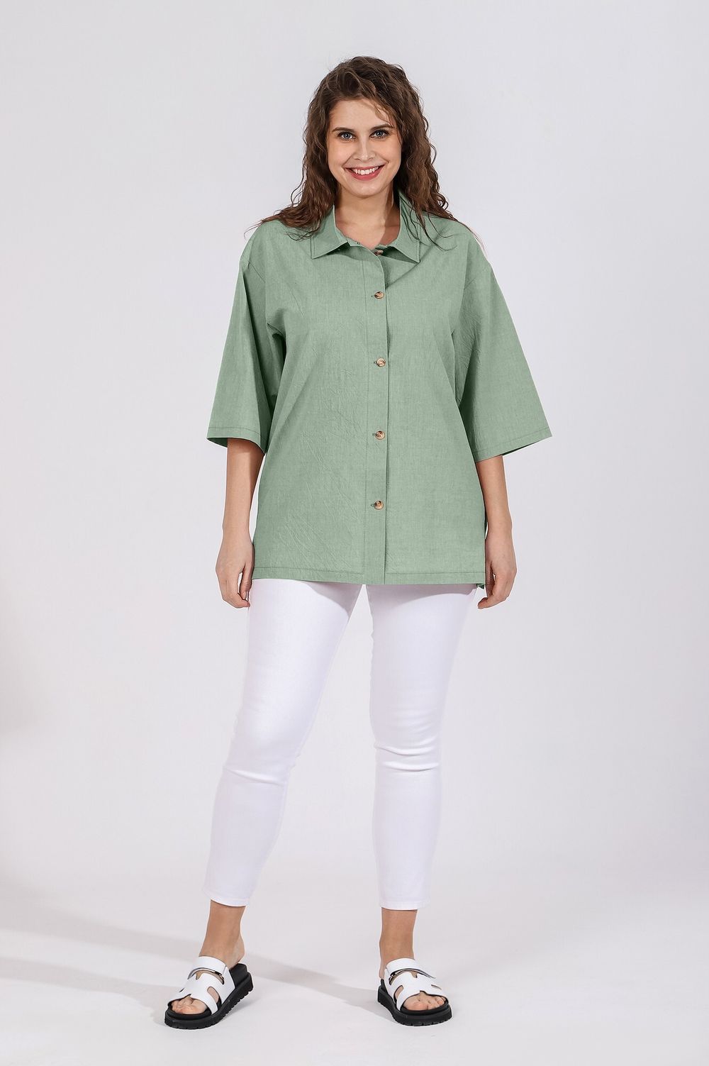 Блузка (рубашка) Тимьян-4 Виотекс ЗЕЛЁНЫЙ