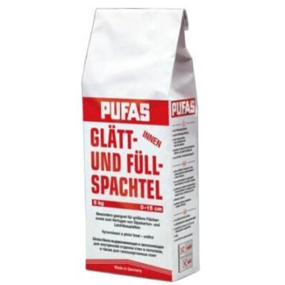 Шпатлевка гипсовая Pufas Glatt-und Fullspachtel белый мешок №3 5 кг
