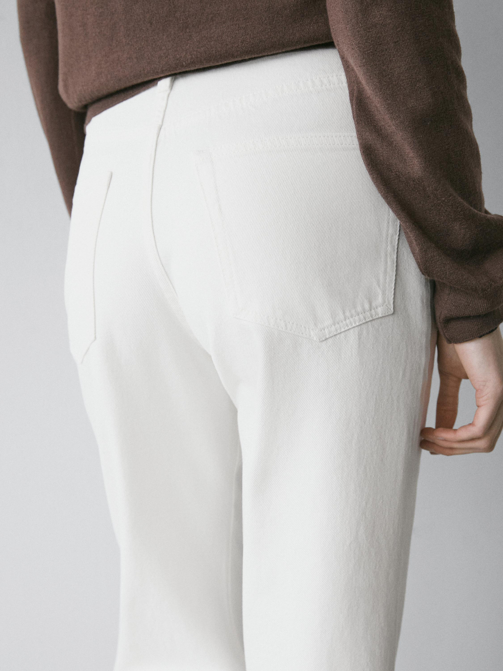 Massimo Dutti Джинсы прямого кроя, белый