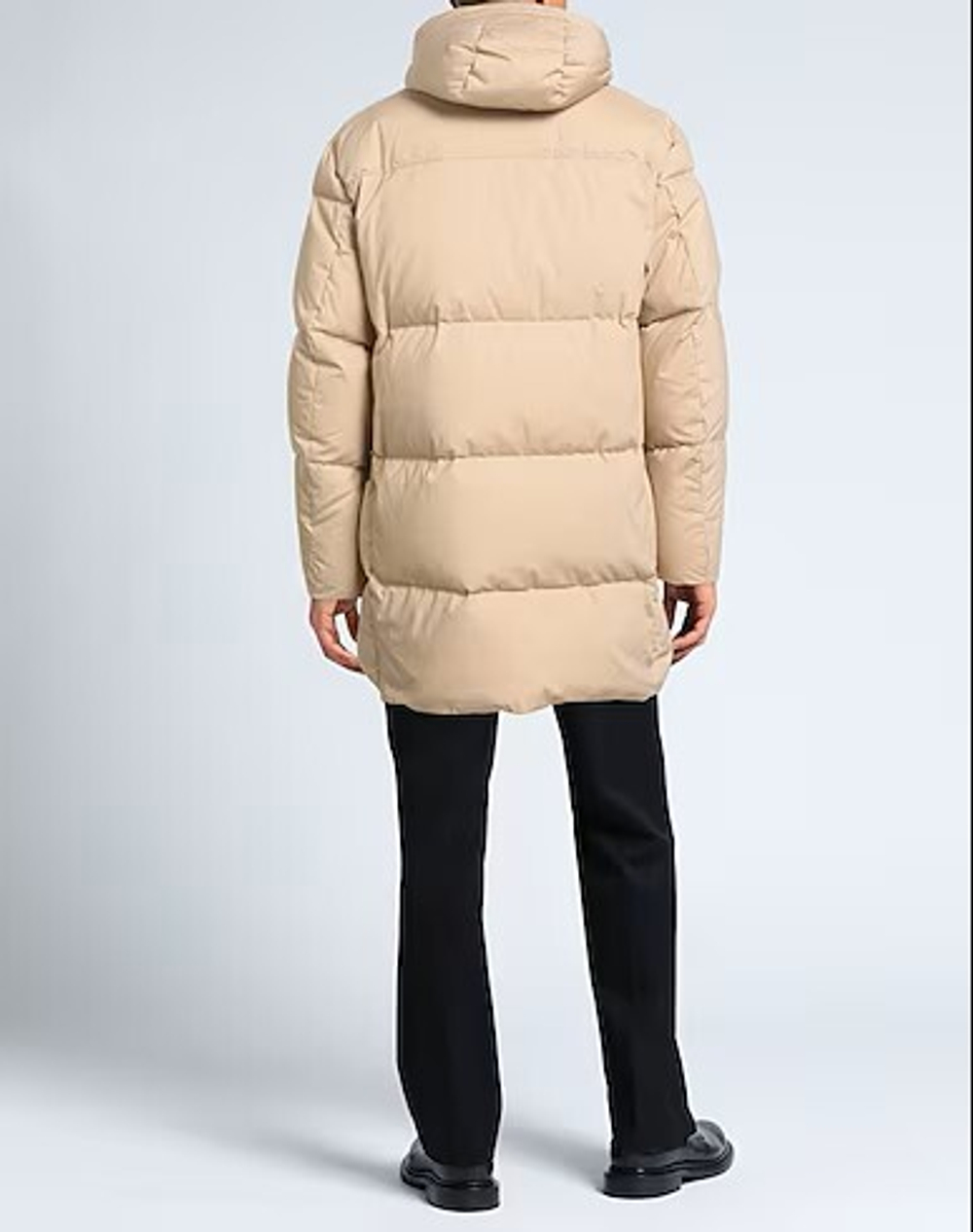 Adhoc Стеганый пуховик с капюшоном, бежевый