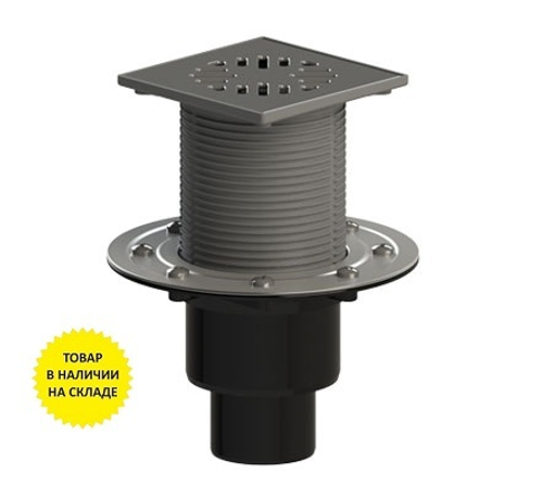 ТП-310.1 Трап регулируемый с прижимным фланцем вертикальный выпуск Dn110/75/50