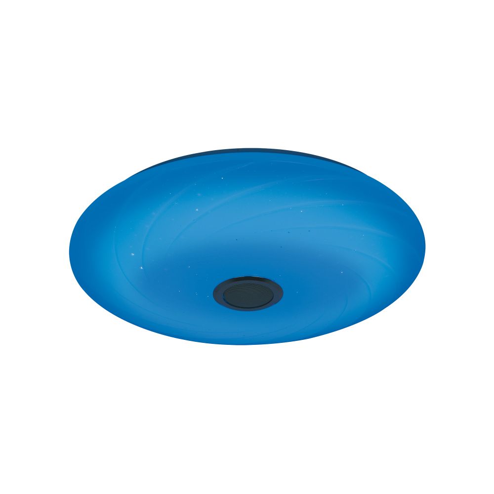 ULI-D291 72W-SW+RGB-50 MERCURY Cветильник светодиодный накладной. Диммируемый. Пульт ДУ в-к. Встроенная Bluetooth колонка. Теплый свет3000К-Белый свет4000К-Дневной свет6500К-RGB. 5700Лм. TM Uniel