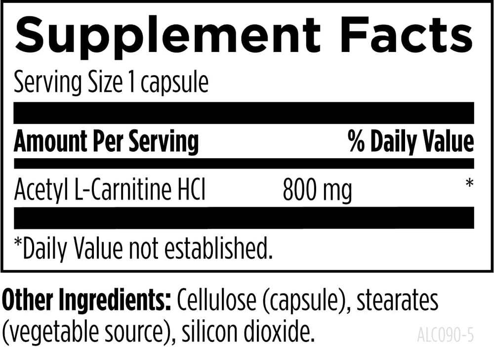 Designs For Health - ALC090 - Acetyl L-Carnitine 90 capsules