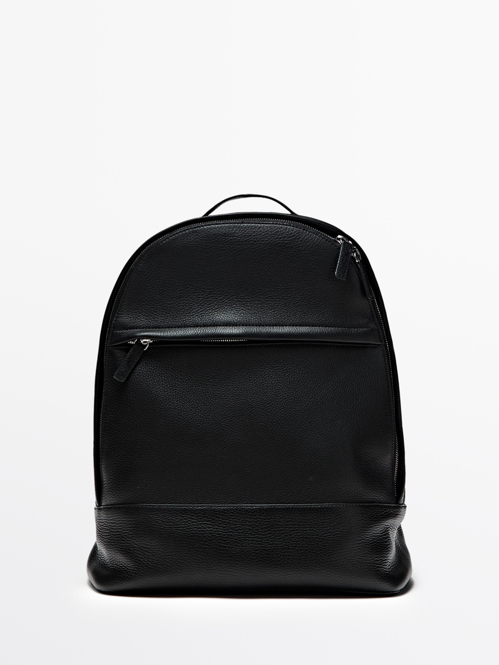 Massimo Dutti Рюкзак из кожи наппа, черный