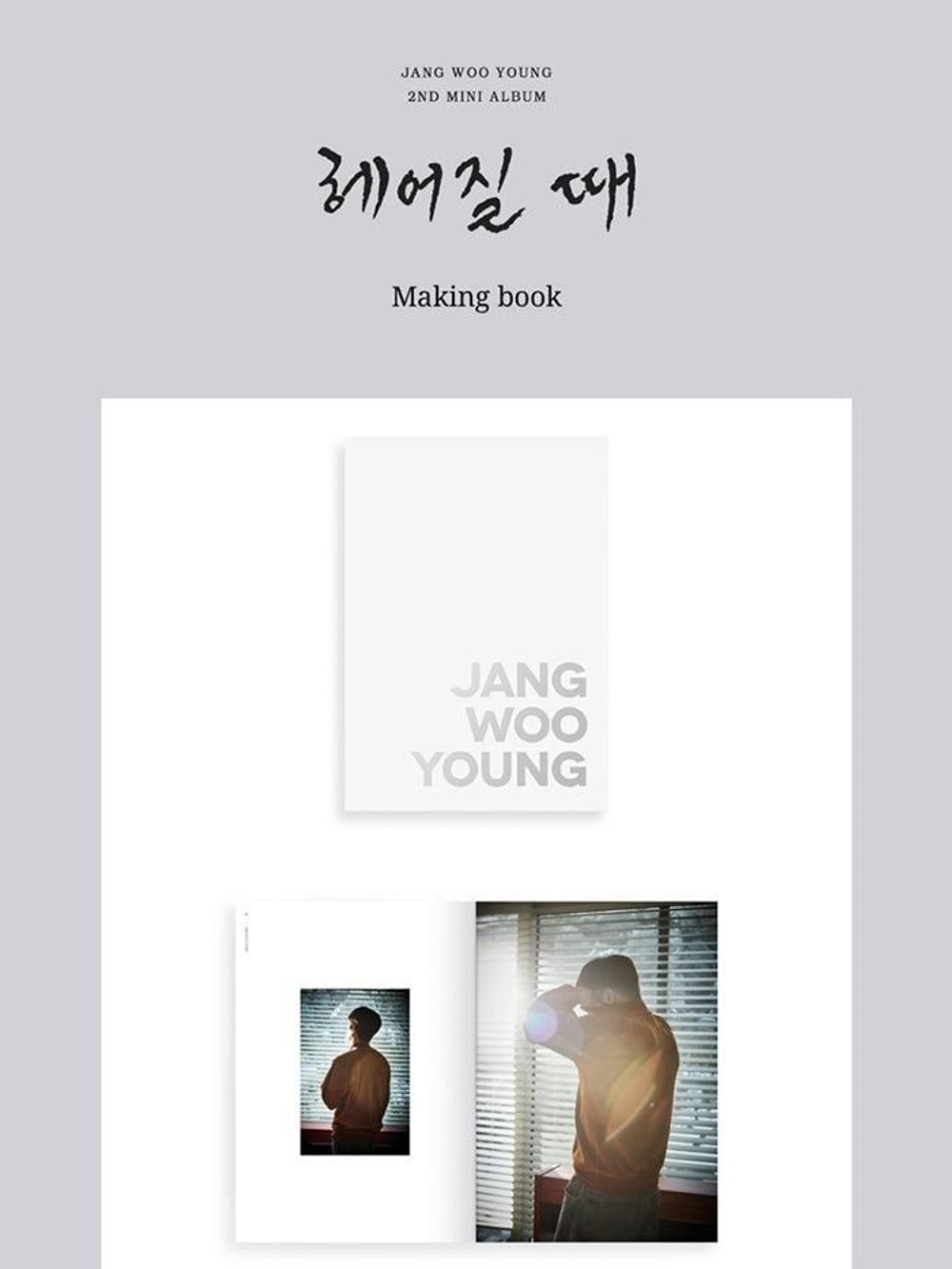 публикация JANG WOO YOUNG - Time To Say Goodbye 2nd Mini Album Making Book