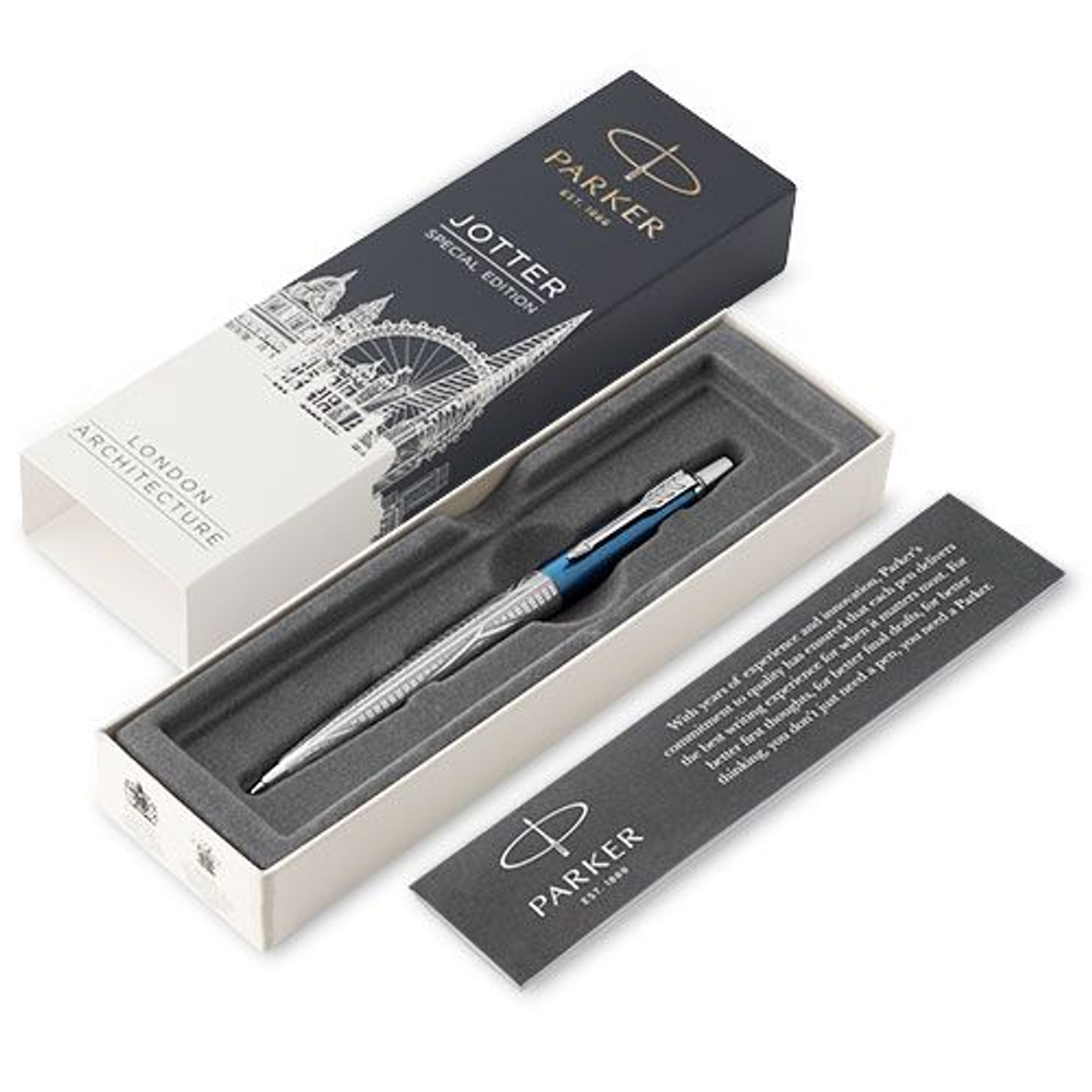 Шариковая ручка Parker Jotter London Architecture Modern Blue, синий стержень