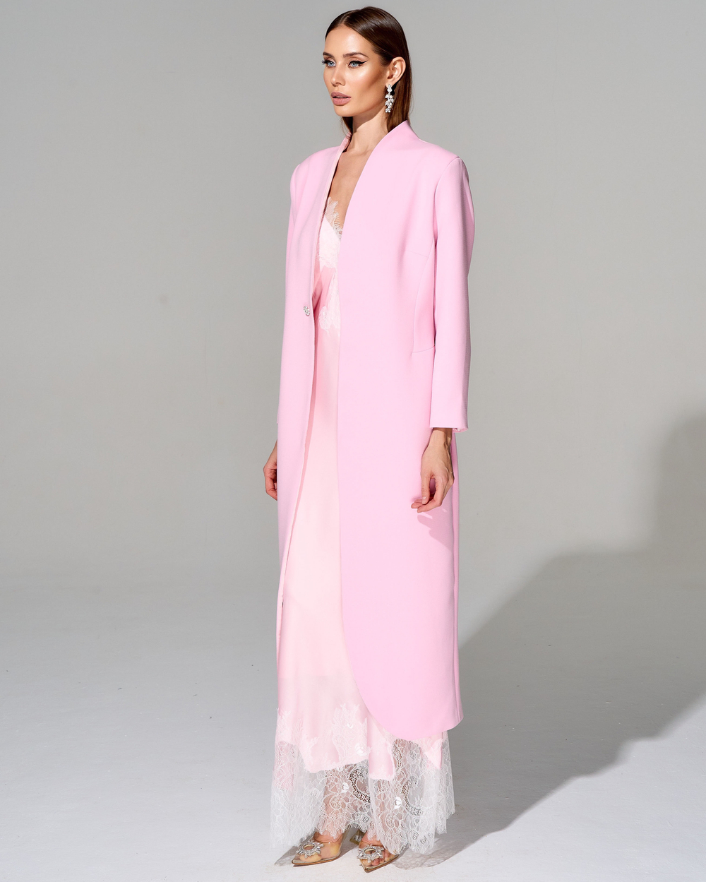 Удлиненный кардиган из итальянского крепа