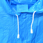 Дождевик детский (8-10 лет) синий ПВХ с капюшоном (на кнопках) Komfi