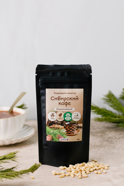 Кедровый напиток Сибирский Кофе КЛАССИЧЕСКИЙ / 90 г / дой пак / Сам бы ел