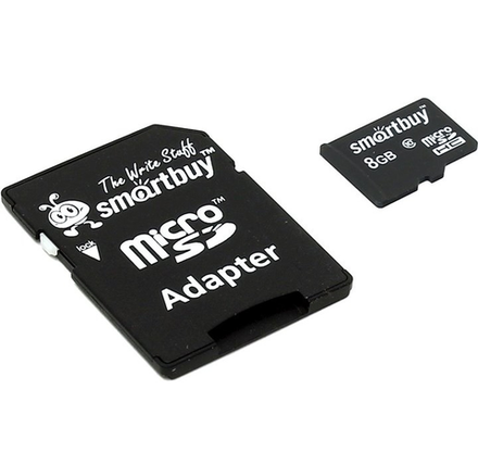 Micro SDHC карта памяти Smartbuy 8GB (без адаптера SD)