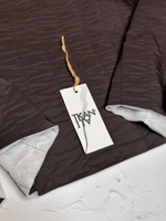 Стеганая подкладка с утеплителем (вертикальная стежка 5 см) (70%пэ/30%вискоза + тенсулейт, Густой шоколад/белый утеплитель, 145, 80 гр/м2)