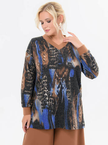 Туника-джемпер, принт Фантазия