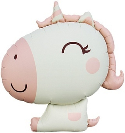 К Фигура Единорог-малыш Розовый 70 см.