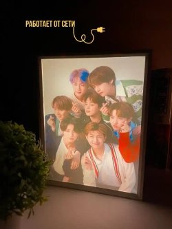 Ночник зеркало bts k-pop