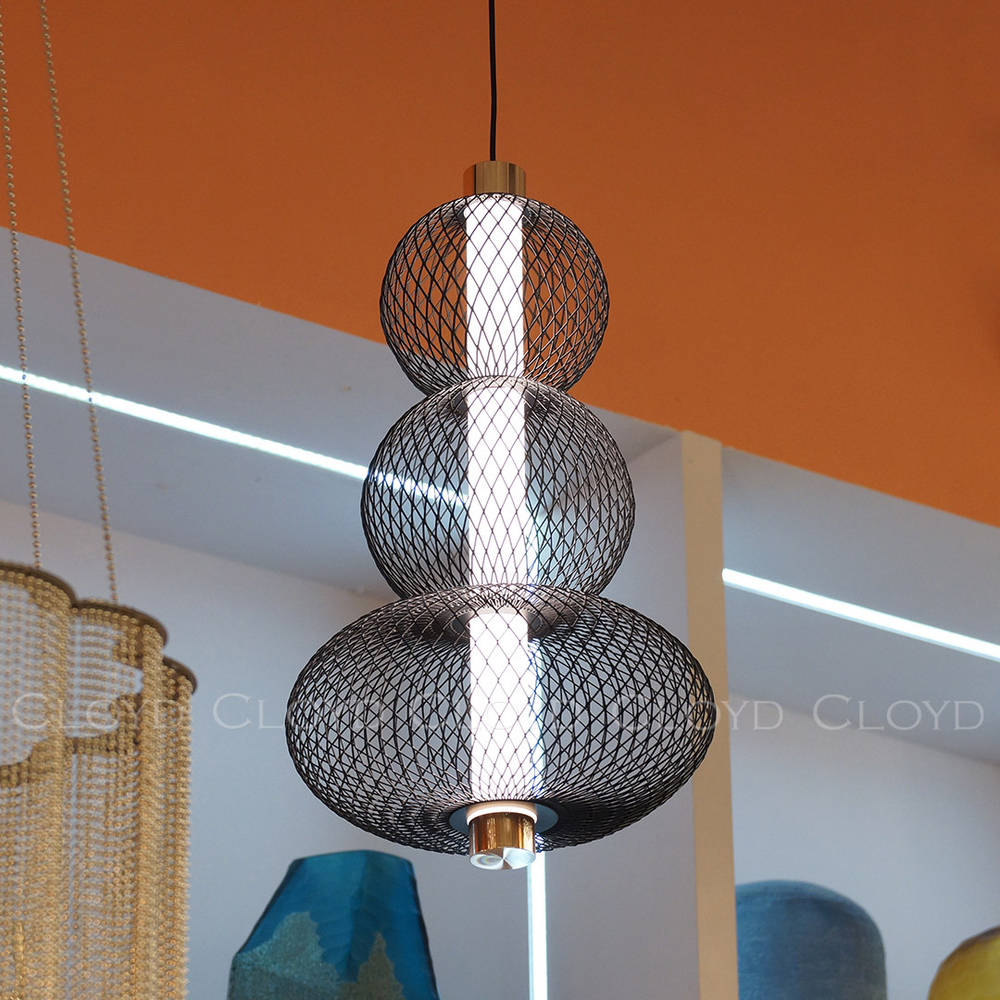 Подвесной светильник Cloyd SUPERNOVA-B P1 / выс. 40 см - черный/золото (арт.11485)