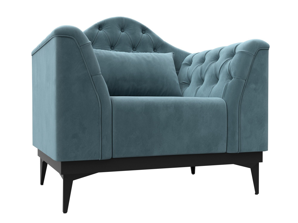 Кресло Флорида, Бирюзовый, Велюр, 112279