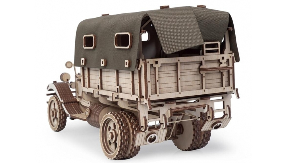 Конструктор 3D деревянный Lemmo Грузовик "Полуторка" Тент