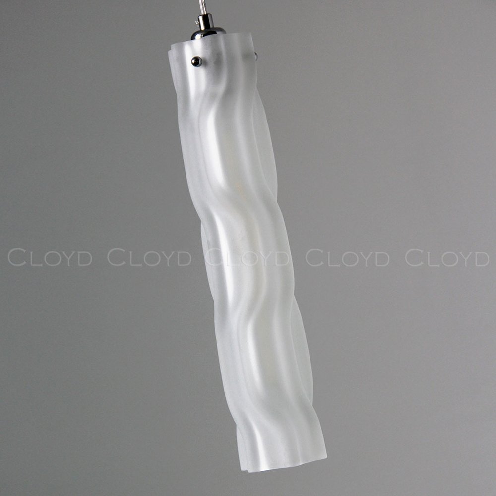 Подвесной светильник Cloyd ICEBERG-A P1 / Ø8 см - хром - белое матовое стекло (арт.11656)