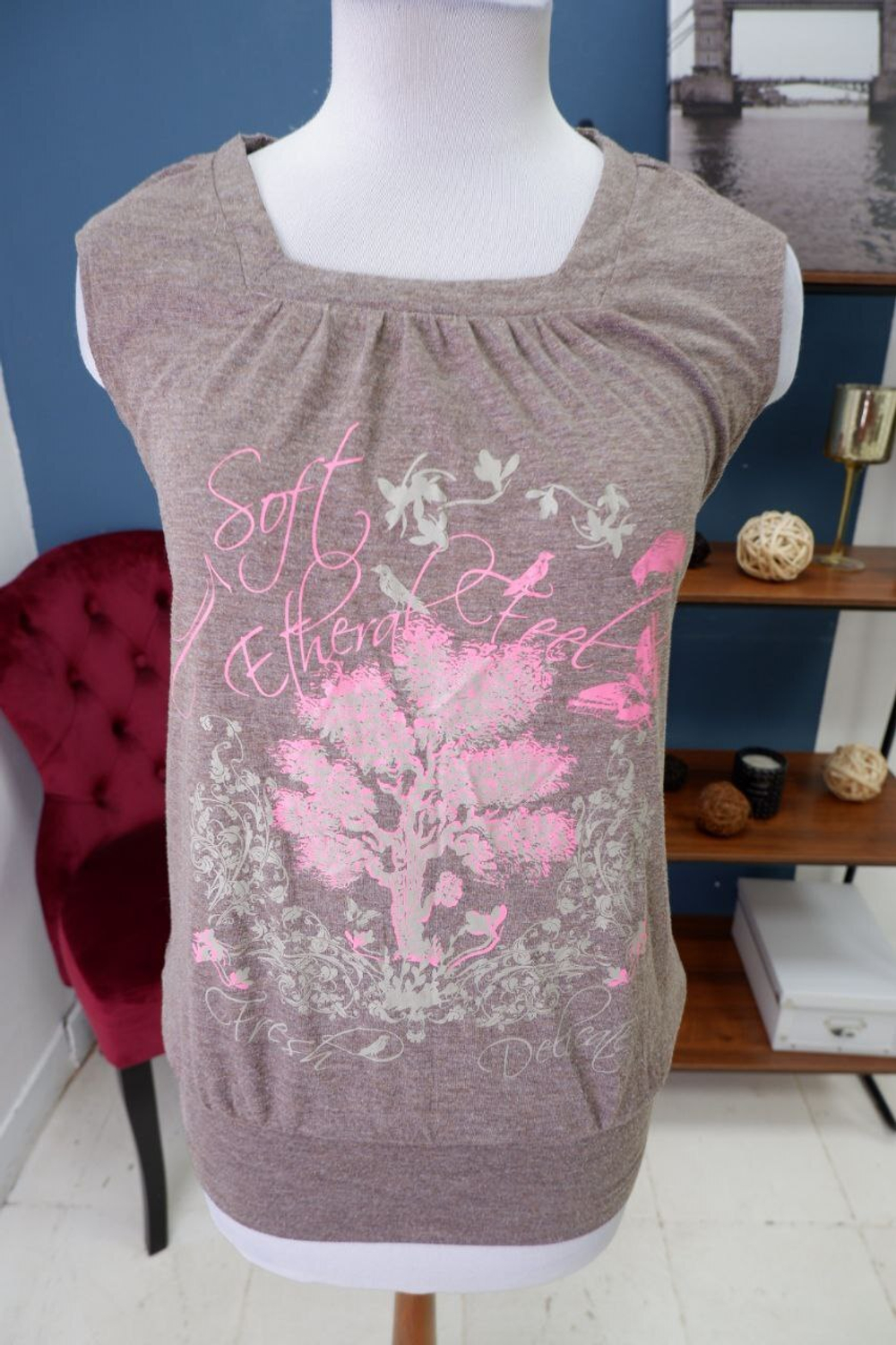 Футболка Mango с принтом 44 размер