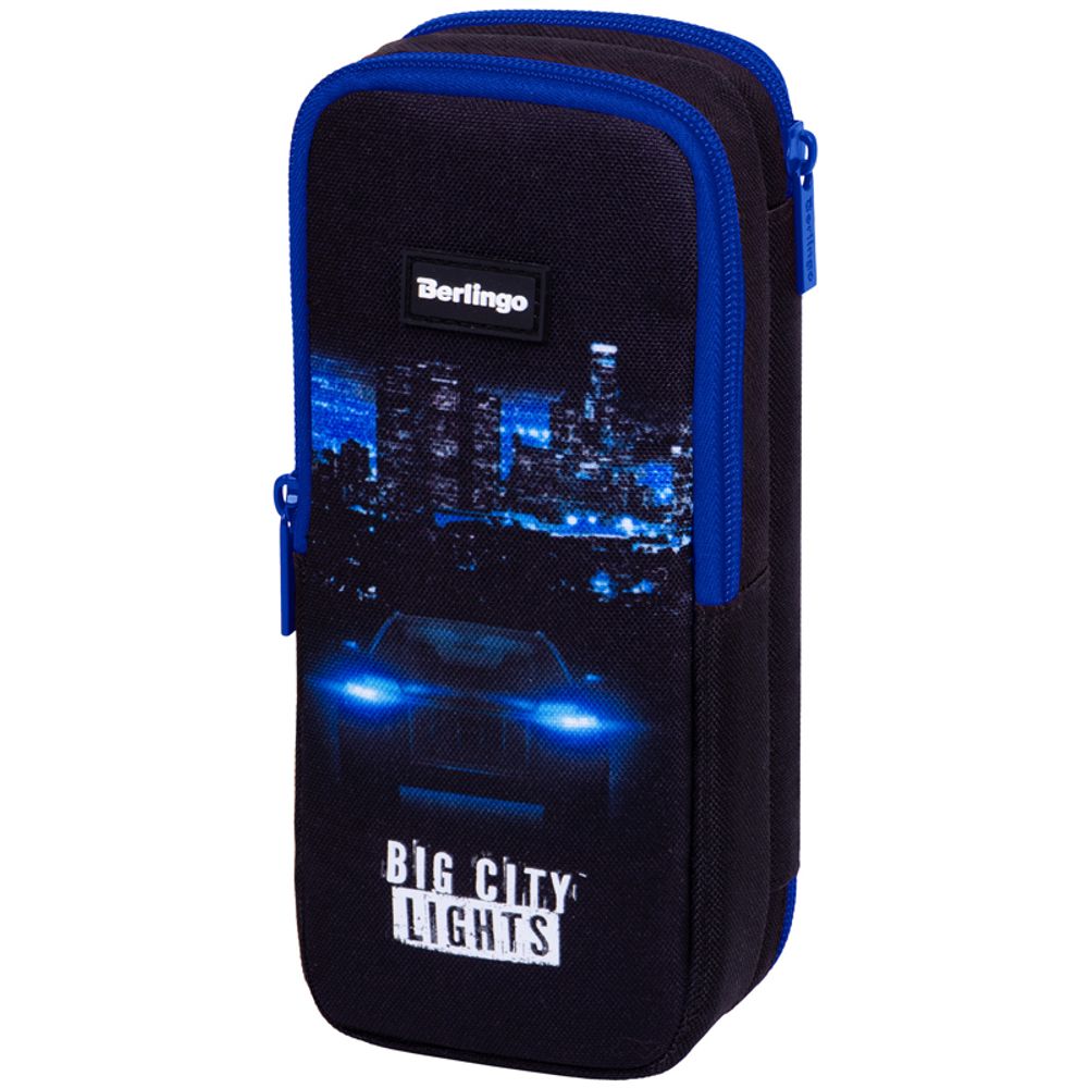 Пенал мягкий 2 отделения 205х80х55 Berlingo City lights, с магнитом, ткань