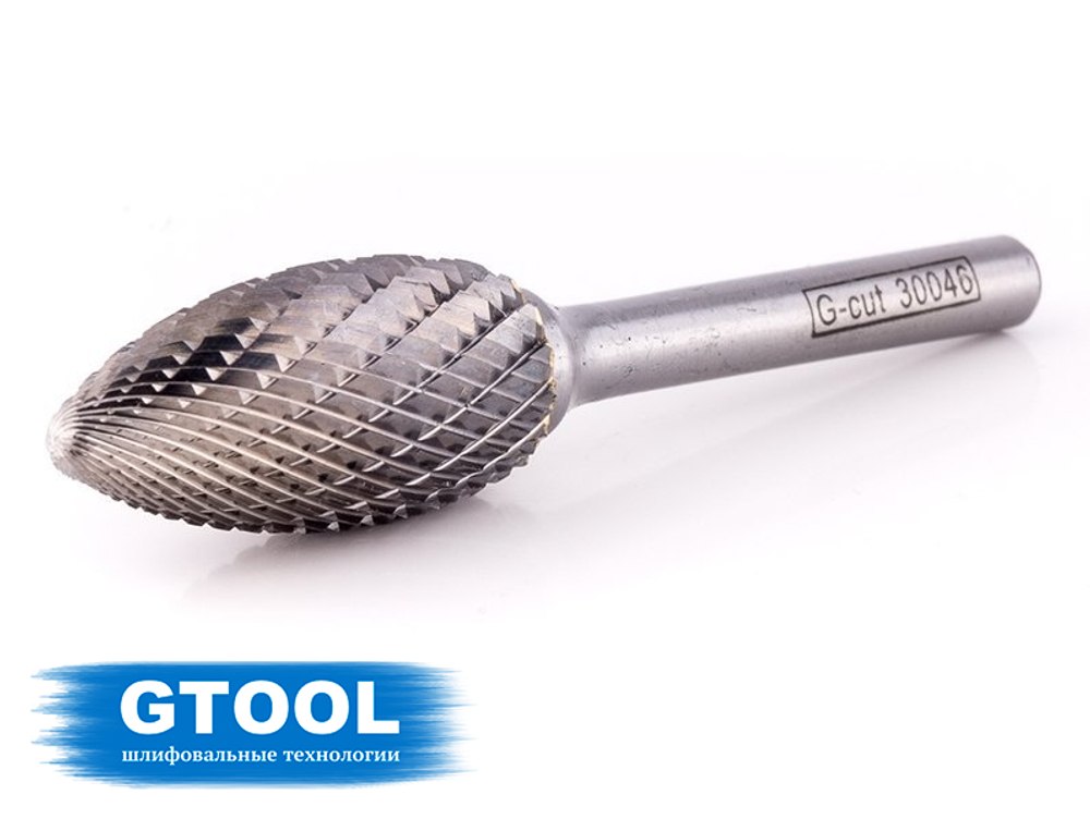 Борфреза GTOOL форма H язычок пламени, диаметр головки 16мм