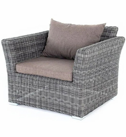 "Капучино" кресло из искусственного ротанга, цвет графит