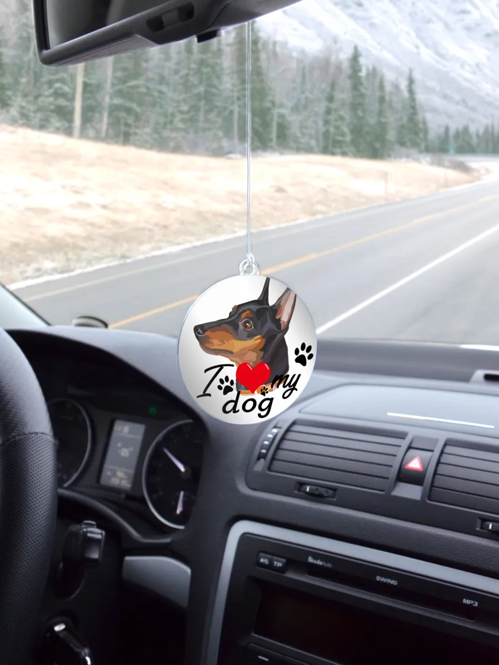 Подвеска в машину - Карликовый пинчер