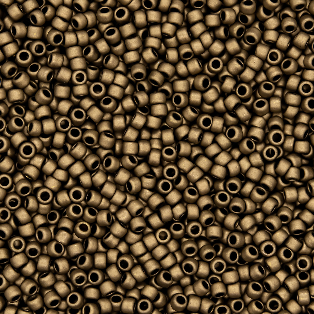 Японский бисер TOHO Round 15/0 (№221F), металлизированный, непрозрачный матовый