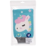 Мочалка-варежка для тела детская «Water Magic - Единорожек Лучик», цвет голубой, 24,5*14 см (ZIP пакет)