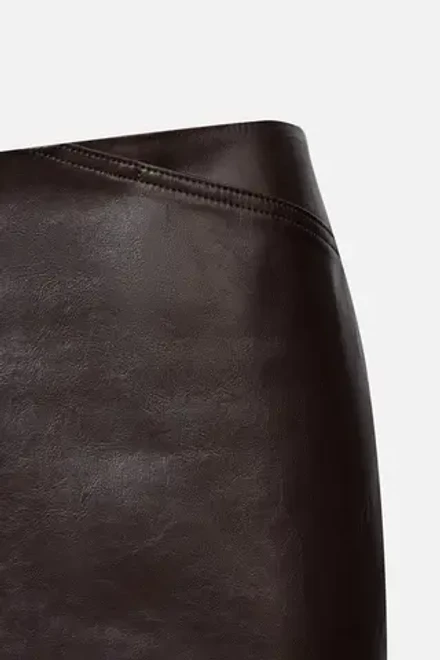 Юбка мини из экокожи