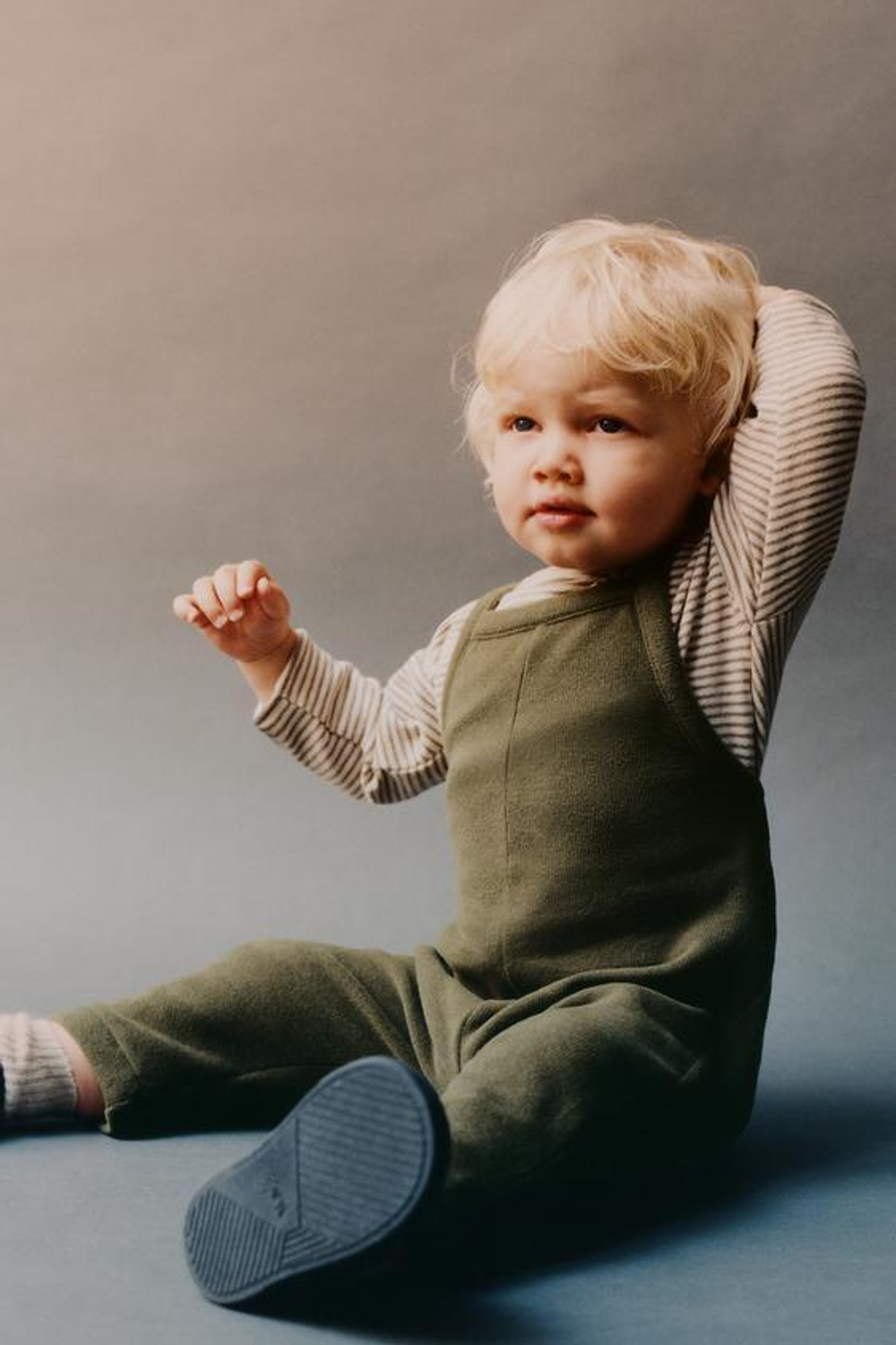 ZARA КОМБИНЕЗОН ИЗ МЯГКОЙ ТКАНИ, ЗЕЛЕНЫЙ