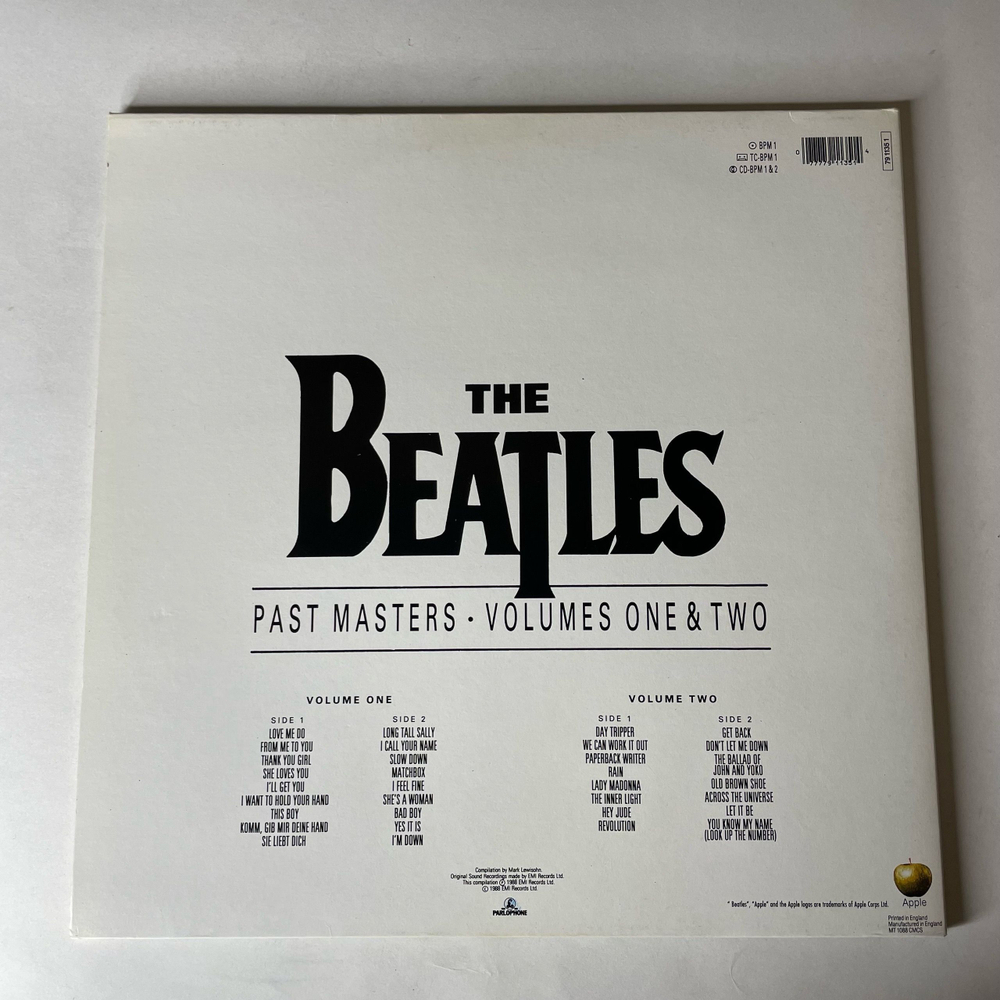 Винтажная виниловая пластинка LP The Beatles, Past Masters Volumes One and Two (Англия 1992)