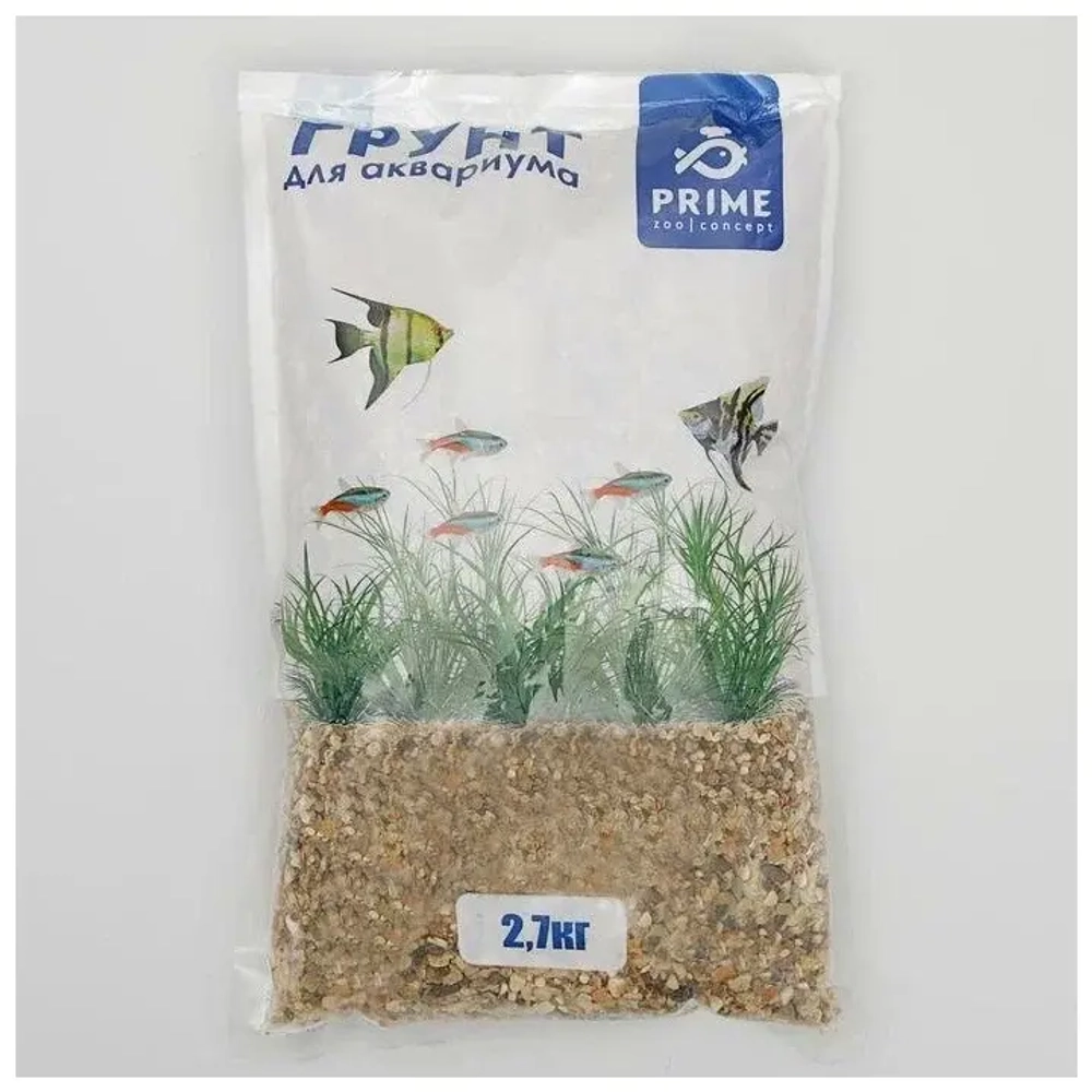 Prime Грунт Галька каспийская 3-5 мм, 2,7кг