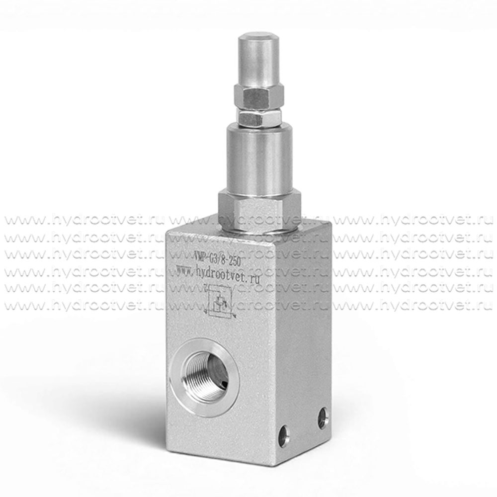VMP-G3/8-250 - Предохранительный клапан трубный тройником G3/8, 50-250 бар VMP-G3/8-250 - Предохранительный клапан трубный тройником G3/8, 50-250 бар
