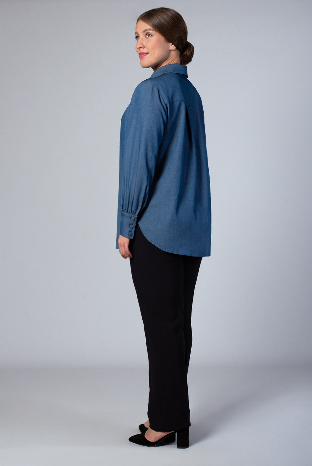 Блузка женская 3982АП, Деним #364Д093982АП